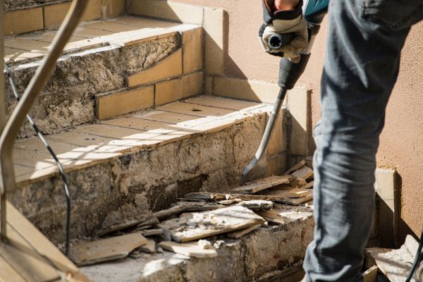 Concrete Stair Demolition in Staten Island